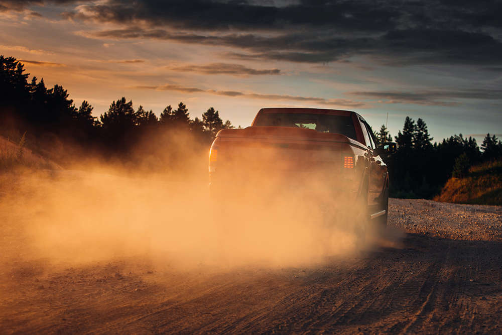 Truck in the dust