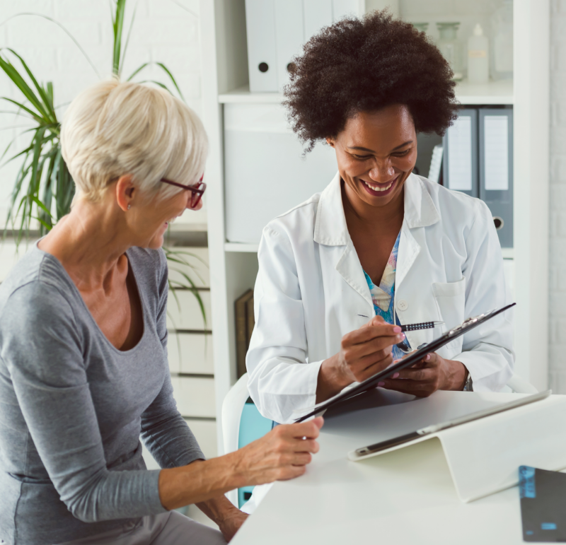 Doctor with patient