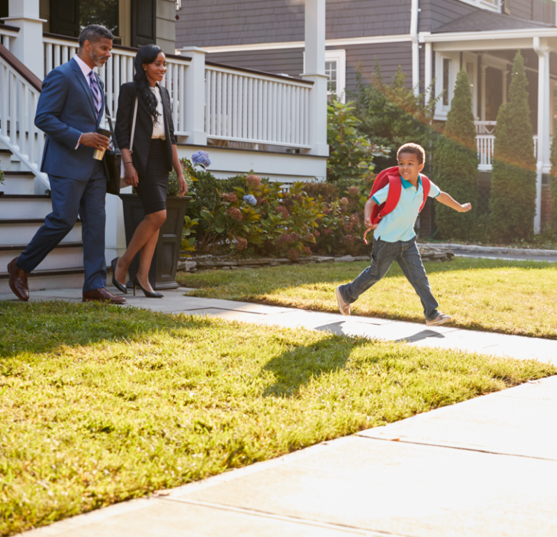 Family leaving home